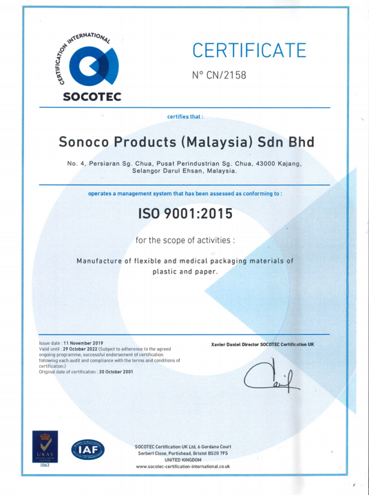 KJ ISO Certificate 2021
